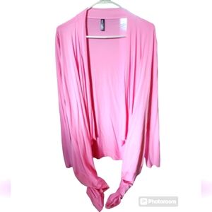 Lock & Love women's long sleeve lightweight light pink cardigan